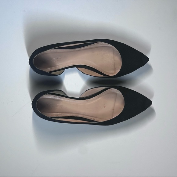 J Crew d’orsay black suede ballet flats sz 8 - Picture 2 of 8